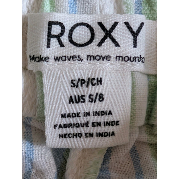 Roxy Women’s Impossible Love Shorts Size S Beach Surf Striped - Picture 3 of 9